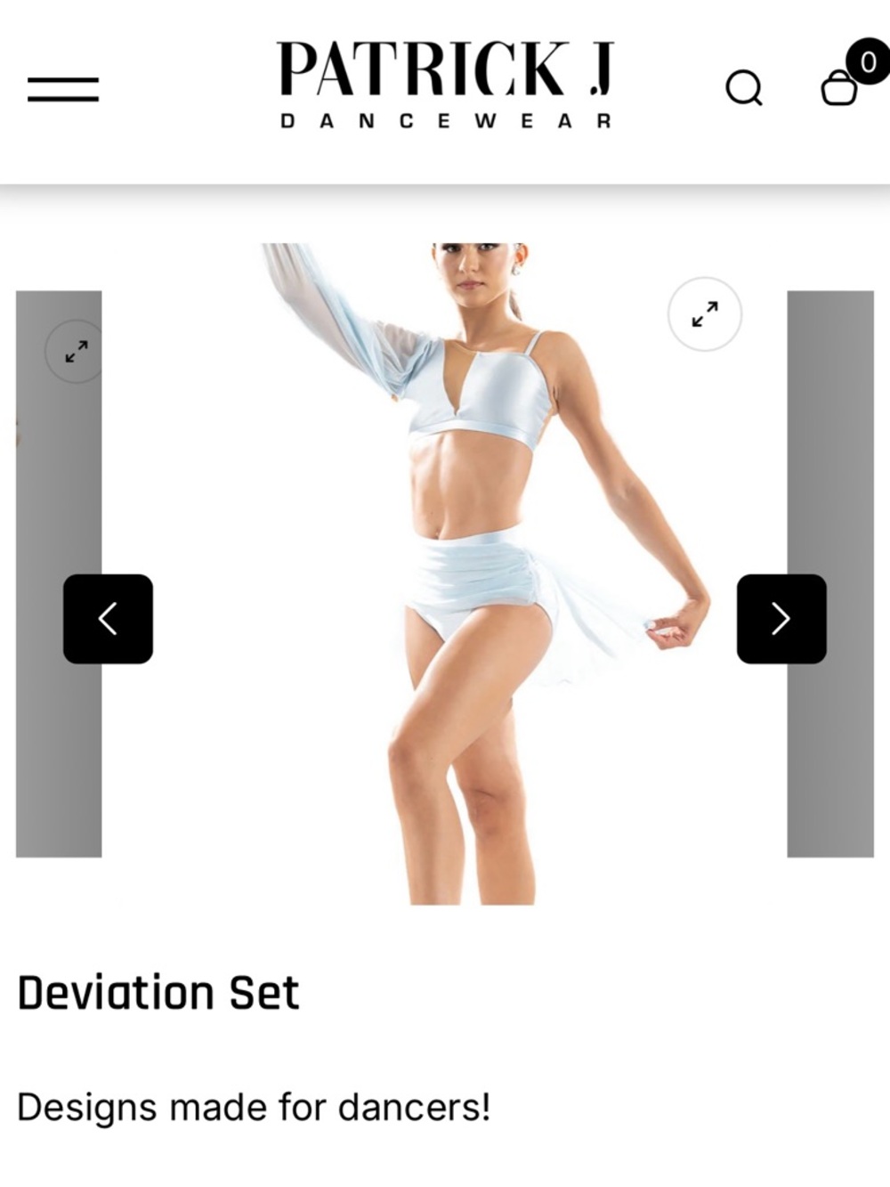 Patrick J Deviation Set -Merlot Adult Small Dance Top & Skirt